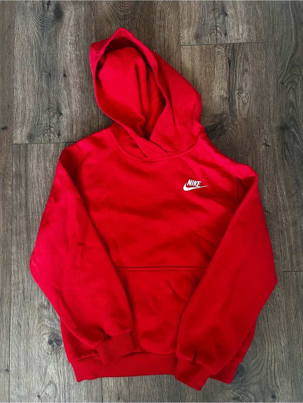 Youth Nike Red Pullover Hoodie